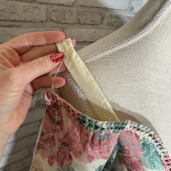 Vintage Union Made Pastel Floral Midi Pleated Princess Dress - Picture 12 of 13